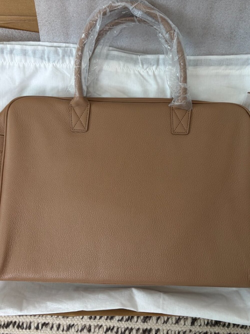 Leatherology Harwood Weekender in Camel Leather Grain Unisex NIB MSRP $435 - Picture 3 of 10